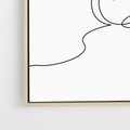 Obraz w ramie 50x70 - Minimalistyczna Przejażdżka - szkic, minimalizm - rama drewno