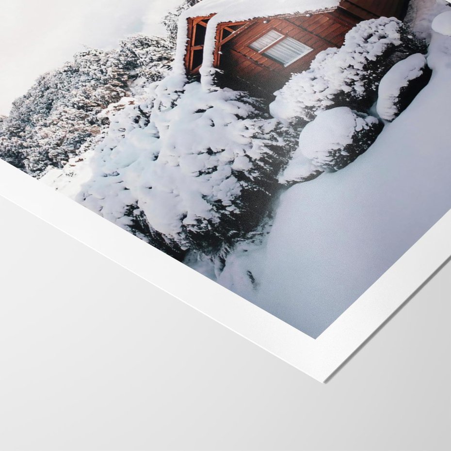 Plakat bez ramy 30x40 - Zimowa Idylla w Górach - zima w górach, ośnieżone góry