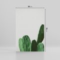 Obraz na płótnie 50x70 - Majestatyczne Wysokości - kaktusy, liście