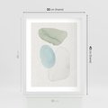 Plakat w ramie 30x40 - Akwarelowa Symfonia Natury - abstrakcyjne delikatne plamy, akwarelowe - rama biała
