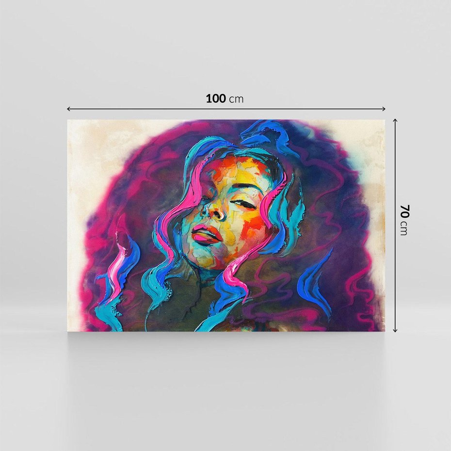 Obraz na płótnie 100x70 - Bujna Ekspresja - grafika komputerowa, przypomina obraz olejny