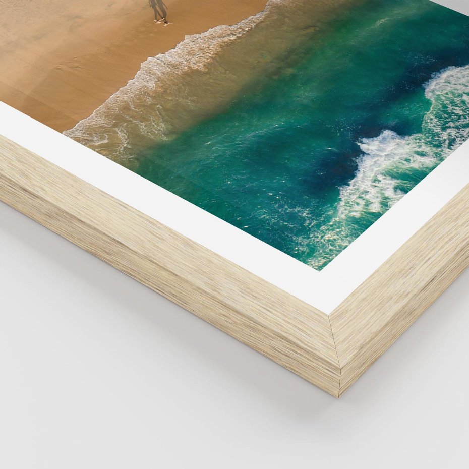 Plakat w ramie 40x50 - Nadbrzeżna Harmonia - plaża, morze - rama drewno