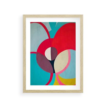 Plakat w ramie 40x50 - Kolorowe Odsłony Inspiracji - abstrakcyjny obraz, olejny - rama drewno