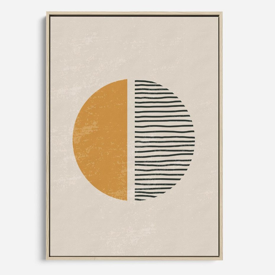 Obraz w ramie 80x120 - Kształty Nowych Granic - nowoczesna sztuka, minimalizm - rama drewno