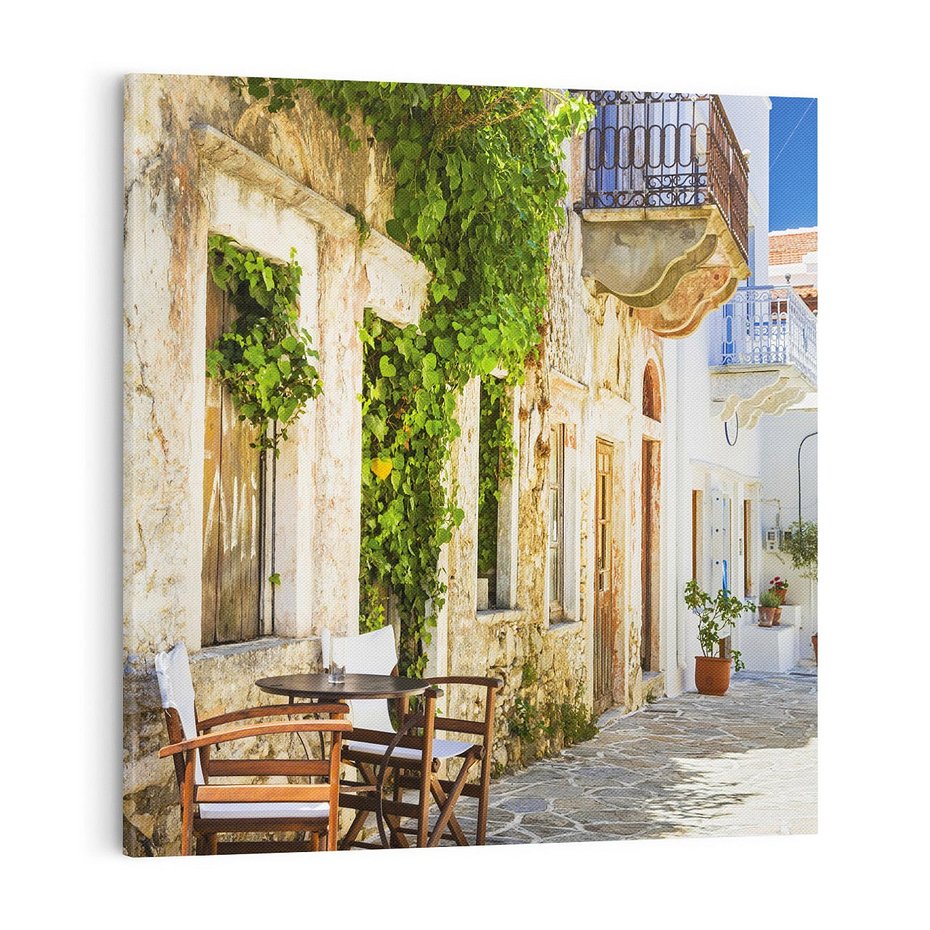 Obraz na płótnie 70x70 - Zaklęta Przestrzeń - uliczka, perspektywa