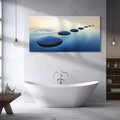 Obraz na płótnie 120x60 - Spokój kamieni w SPA - kamienie, woda