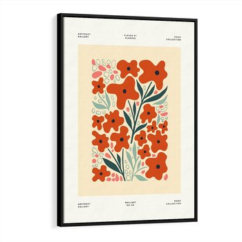 Obraz w ramie 50x70 - Refleksje Kolorowych Tajemnic - kwiaty, kompozycja - rama czarna