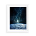 Plakat w ramie 40x50 - Wędrówka przez galaktyki - ziemia, kosmos - rama biała