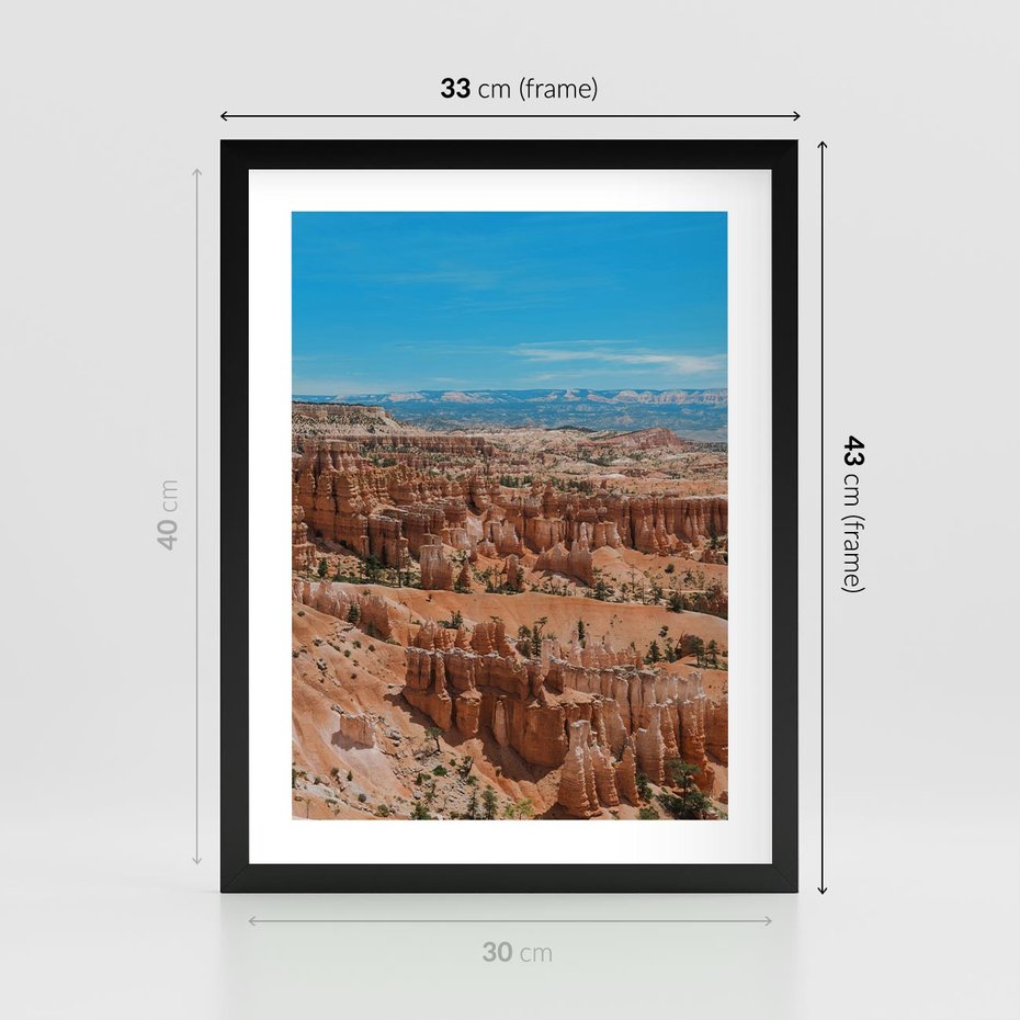 Plakat w ramie 30x40 - Wielki Kanion - wielki kanion, krajibraz - rama czarna