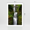 Plakat bez ramy 21x30 - Siła i Urok Natury - wodospad, las