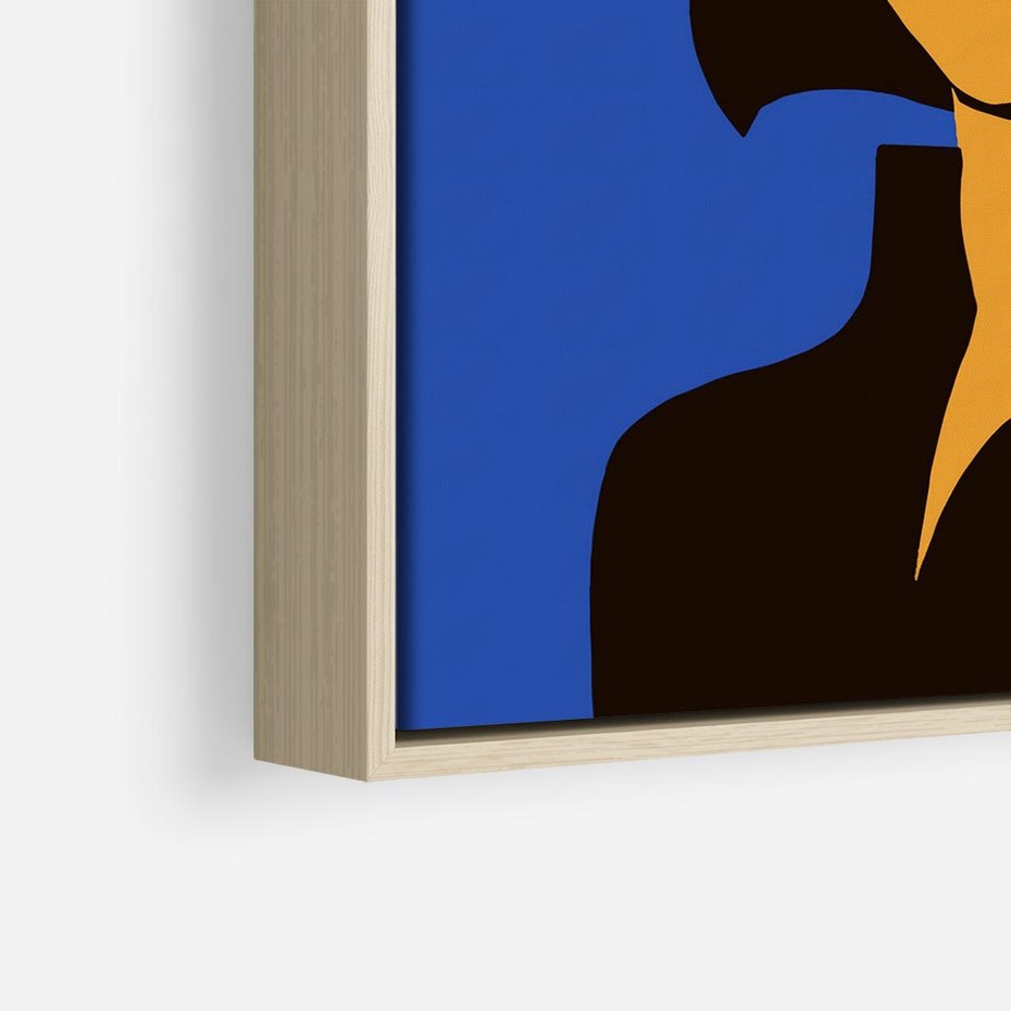 Obraz w ramie 80x80 - Energetyczne Zestawienie - sztuka nowoczesna, plakat - rama drewno