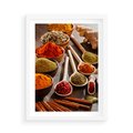 Plakat w ramie 50x70 - Smakowite Aromaty - przyprawy, kuchnia - rama biała