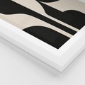 Plakat w ramie 50x70 - Abstrakcyjne Linie - boho plakat, rycina - rama biała