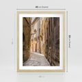 Plakat w ramie 40x50 - Perspektywa Uliczki - uliczka, perspektywa - rama drewno