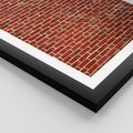 Plakat w ramie 50x70 - Mur z Cegieł - cegły, mur - rama czarna
