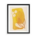 Plakat w ramie 50x70 - Kolorowe Marzenia - abstrakcyjna żółta plama, akwarela - rama czarna