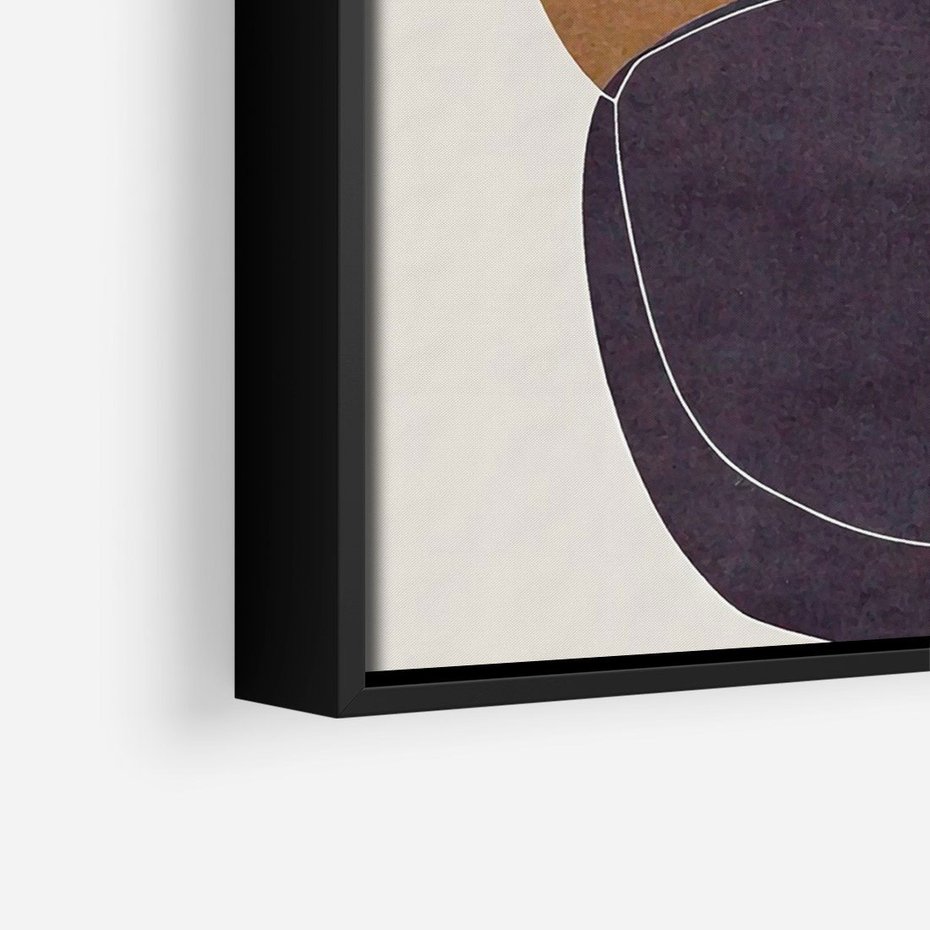 Obraz w ramie 70x100 - Rozkwitające Przenikające Formy - abstrakcyjny obraz, geometryczne formy - rama czarna