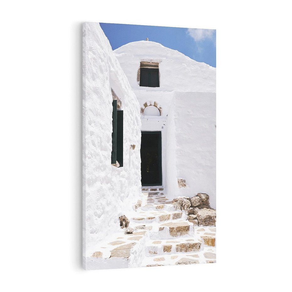 Obraz na płótnie 50x70 - Santorini - Grecja błękitem malowana - Santorini, Grecja