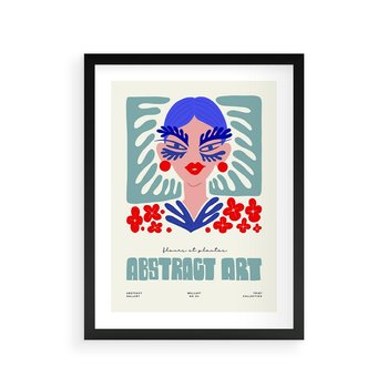 Plakat w ramie 50x70 - Podróżne Impulsy - abstrakcja, kobieta - rama czarna