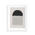 Plakat w ramie 30x40 - Wewnętrzne Widzenia - abstrakcyjna kompozycja, półkole - rama biała