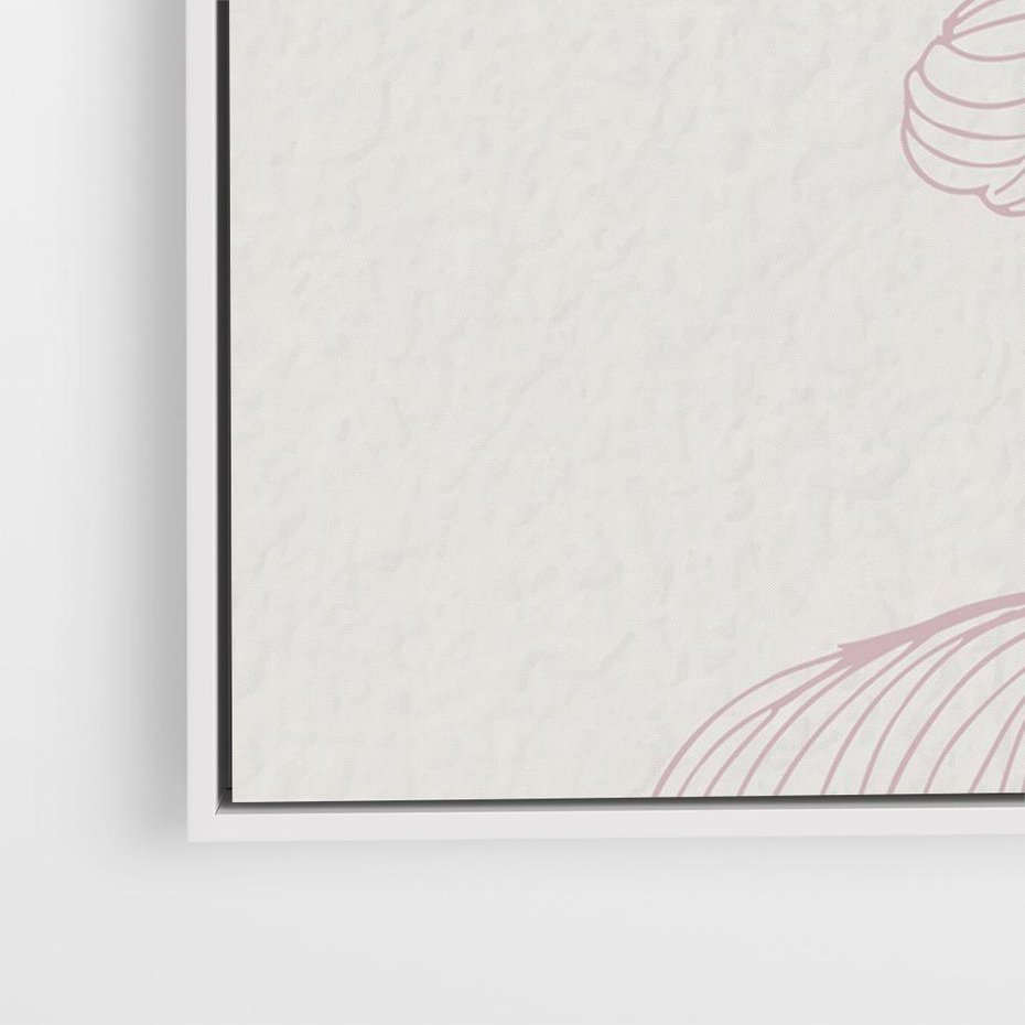 Obraz w ramie 70x50 - Szept marzeń i tajemnic - abstrakcyjne, roślinne ornamenty - rama biała