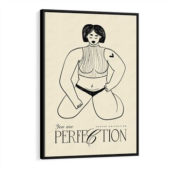 Obraz w ramie 70x100 - Refleksje Przejmujących Myśli - rysunek, plakat - rama czarna