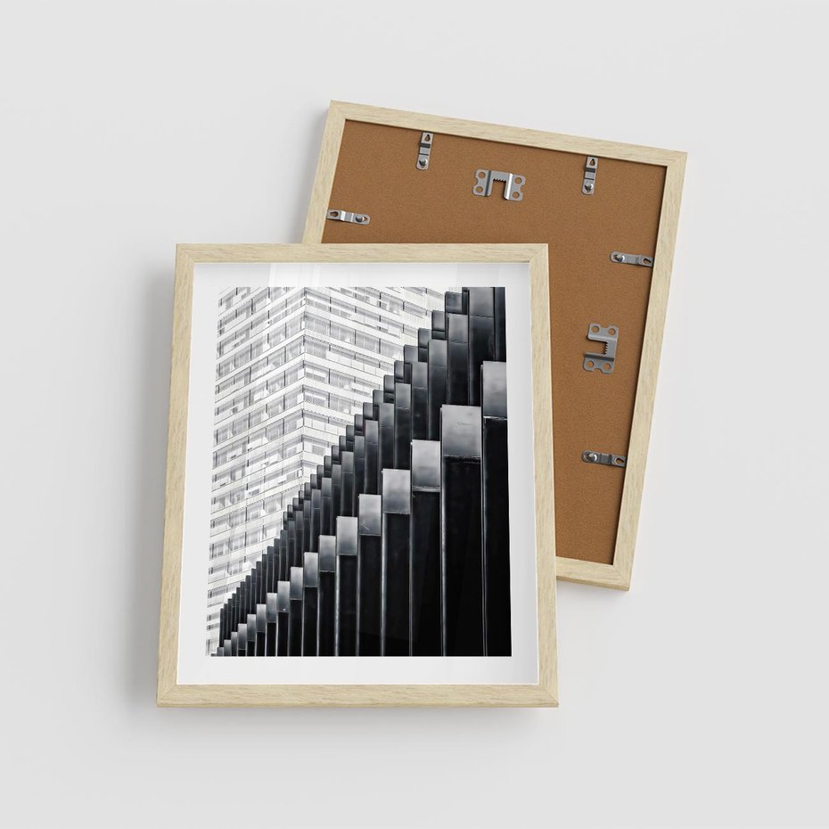 Plakat w ramie 40x50 - Architektura Stopniowa - architektura, budynki - rama drewno