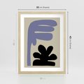 Plakat w ramie 30x40 - Abstrakcyjne Interakcje Form - minimalizm, boho plakat - rama drewno