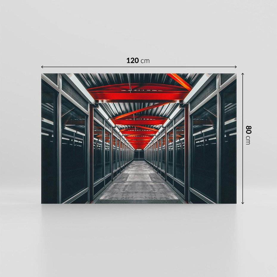 Obraz na płótnie 120x80 - Nieskończoność Przestrzeni - korytarz, perspektywa