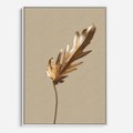 Obraz w ramie 80x120 - Piękno w Detalu - złoty, liść - rama biała