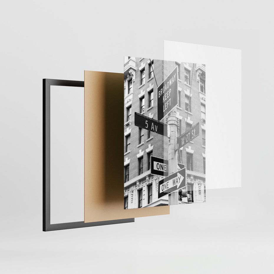 Zestaw obrazy w ramie 30x40 galeria - Nowy, Jork, miasto, nowoczesny - rama czarna