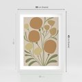 Plakat w ramie 30x40 - Uspokojenie Wśród Roślin - nowoczesny plakat, roślinność - rama biała