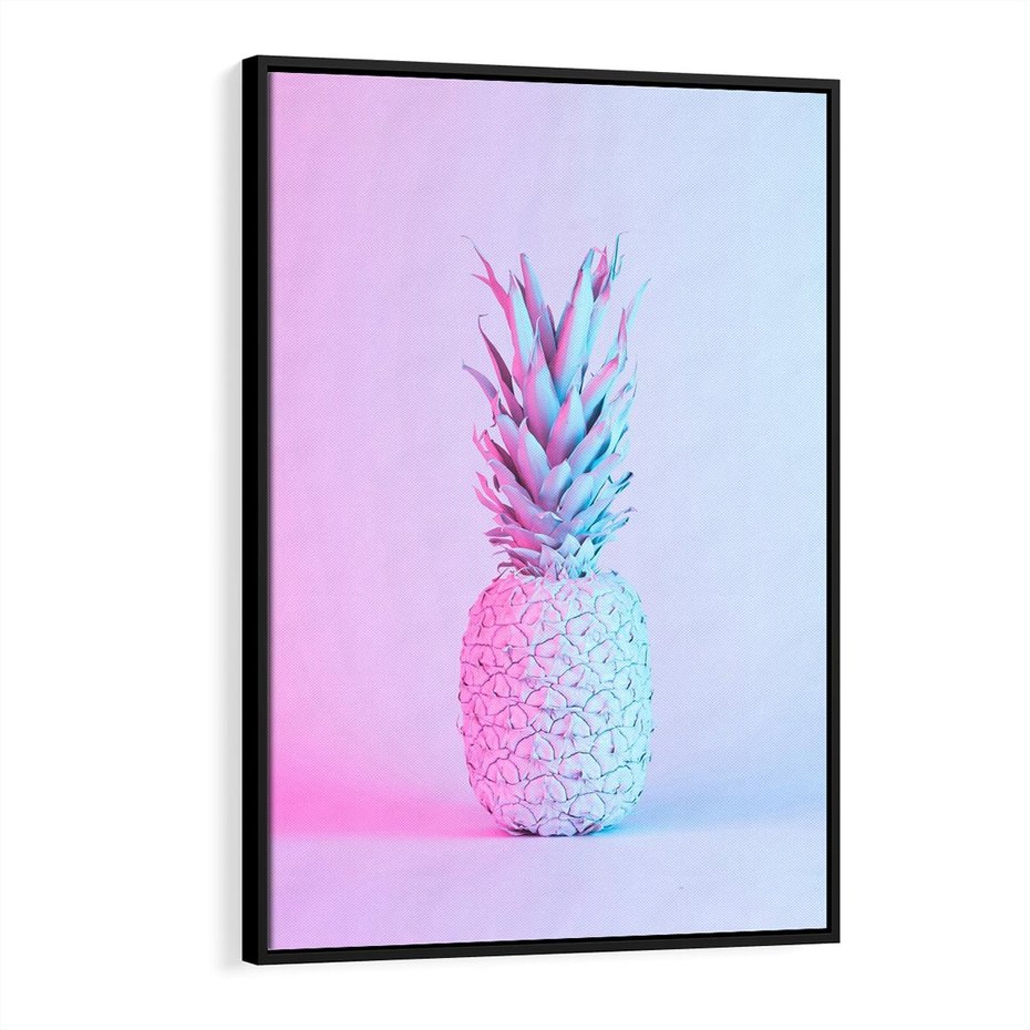 Obraz w ramie 70x100 - Ananas Abstrakcja - ananas, abstrakcja - rama czarna