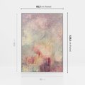 Obraz w ramie 80x120 - Miękka Melodia Pasteli - olejne płótno, pastelowe kolory - rama biała