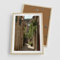Plakat w ramie 50x70 - Urokliwa włoska uliczka - włoska, uliczka - rama drewno