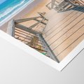 Plakat bez ramy 21x30 - Pomost ku Morzu - pomost na plaży, morze