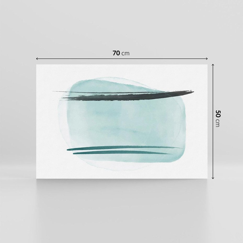 Obraz na płótnie 70x50 - Turkusowy Świat - minimlizm, abstrakcja