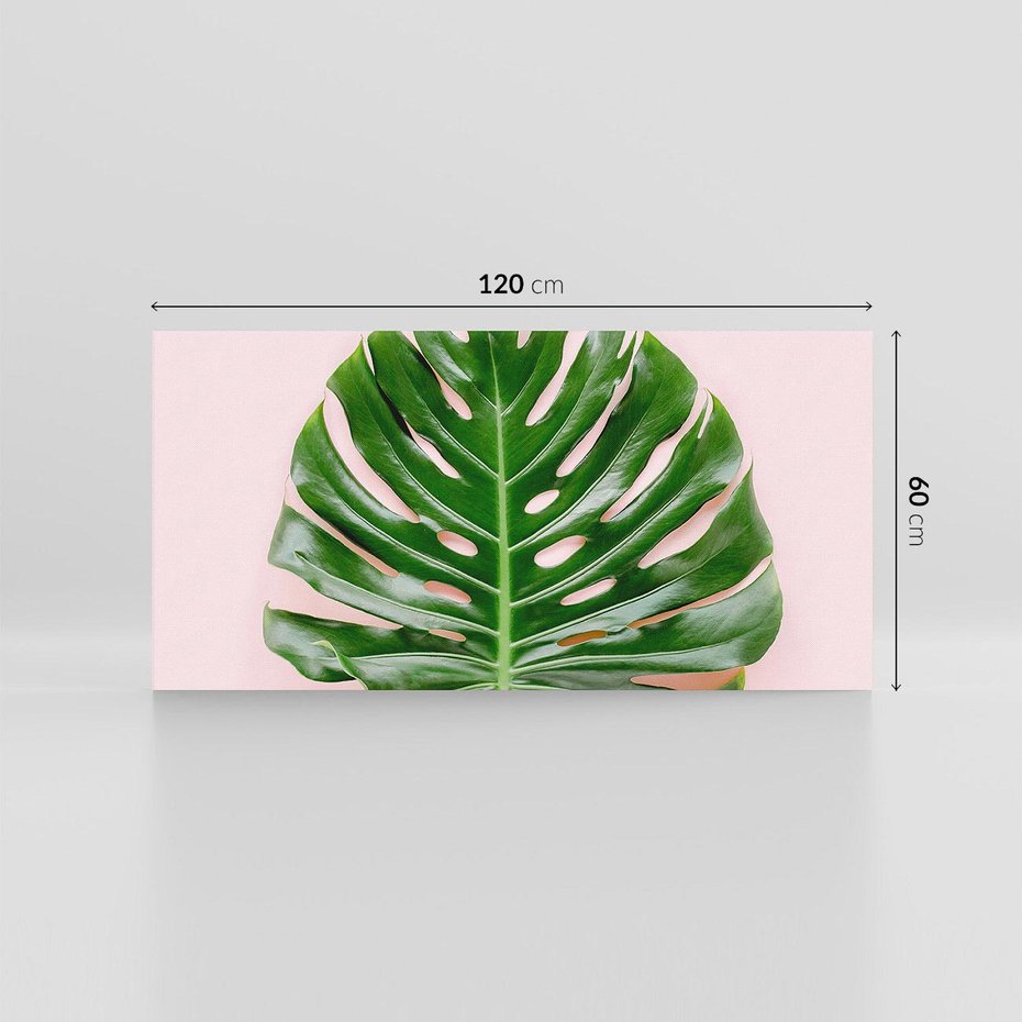Obraz na płótnie 120x60 - Egzotyczna Roślinność - liście, monstera