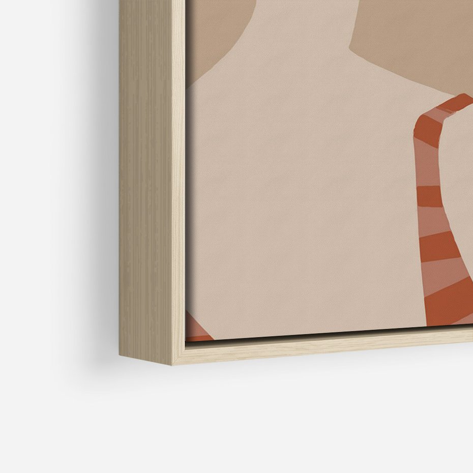 Obraz w ramie 50x70 - Kobiecy Portret - plakat retro, kobieta w kapeluszu - rama drewno