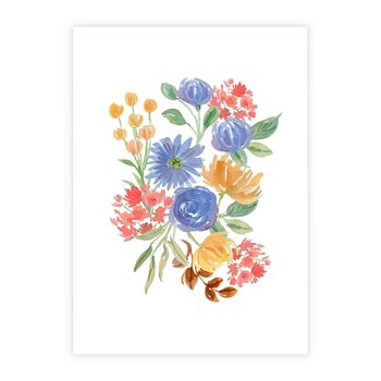 Plakat bez ramy 30x40 - Kwiatowe Światło - akwarelowe kwiaty, bukiet