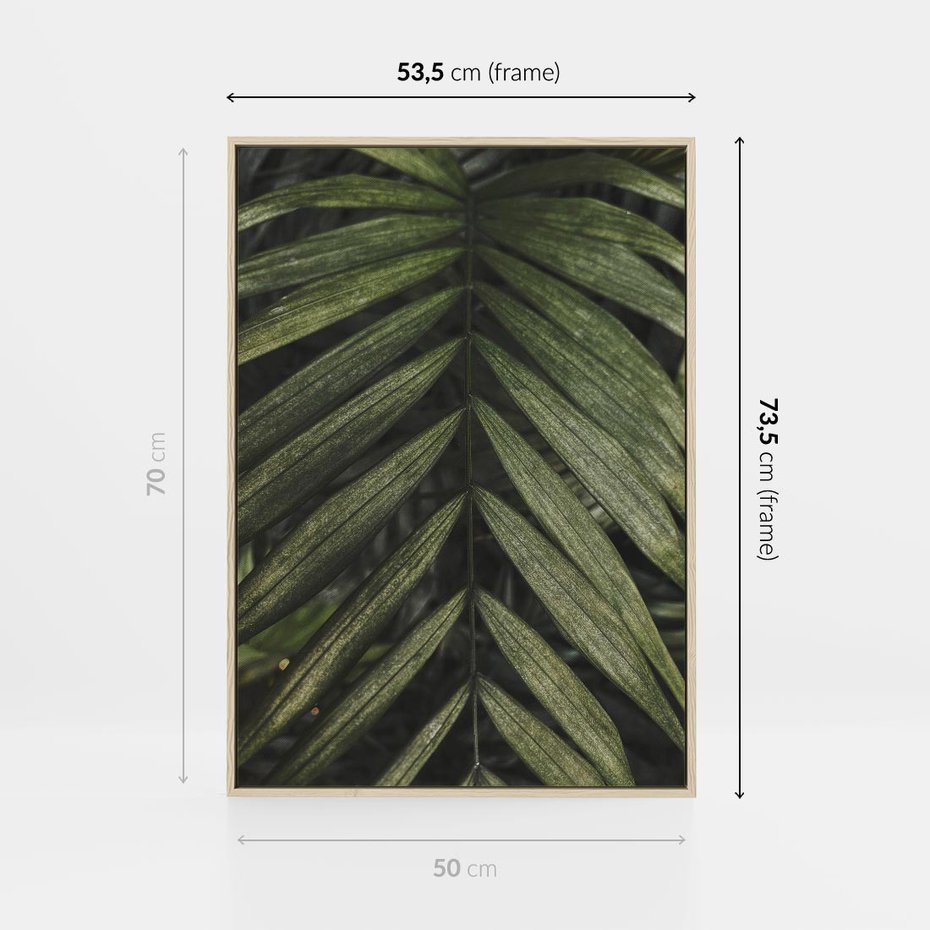 Obraz w ramie 50x70 - W Liściach Ukryte - zdjęcie, fotografia - rama drewno