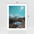 Plakat bez ramy 30x40 - Inspirujący Pejzaż - ścieżka, górska