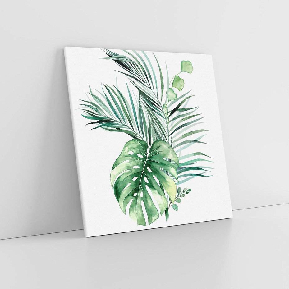 Obraz na płótnie 50x50 - Przyjemność Złotej Natury - złote, liście