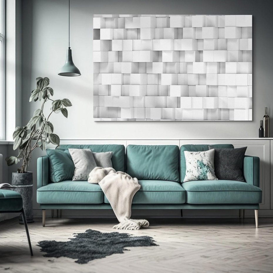 Obraz na płótnie 120x80 - Gra form i kolorów - 3D, abstrakcja