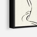 Obraz w ramie 50x50 - Migotliwa Symfonia - kobieta akt, minimalizm - rama czarna