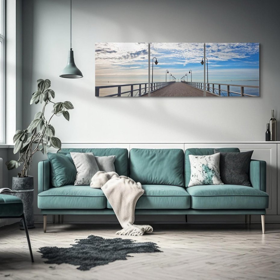 Obraz na płótnie 150x50 - Molo nad Bałtykiem w Gdyni - molo, Gdynia