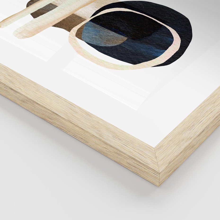 Plakat w ramie 50x70 - Wibracje Natury - abstrakcja, akwarelowe plamy - rama drewno