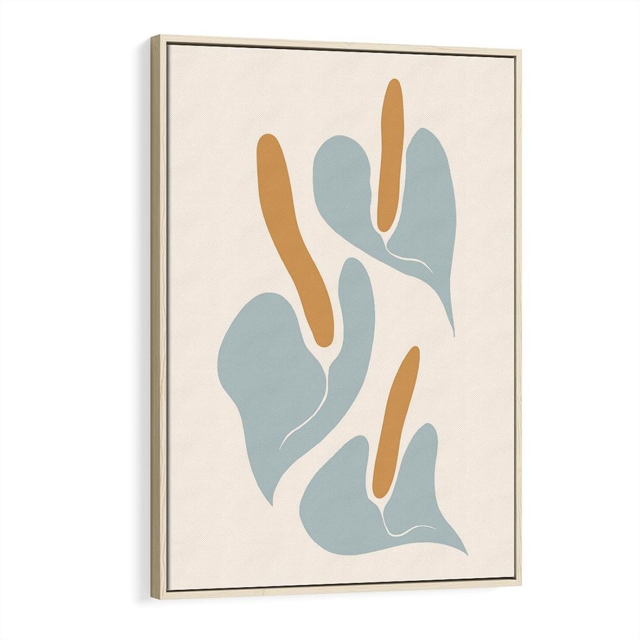 Obraz w ramie 70x100 - Kwiaty Pasteli - kwiaty, nowoczesne i minimalistyczne - rama drewno