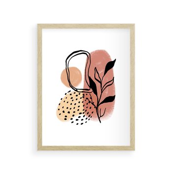 Plakat w ramie 30x40 - Migotliwe Harmonie - abstrakcja, sztuka nowoczesna - rama drewno