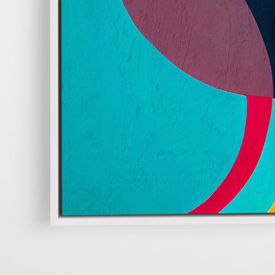 Obraz w ramie 50x70 - Kolorowe Odsłony Inspiracji - abstrakcyjny obraz, olejny - rama biała